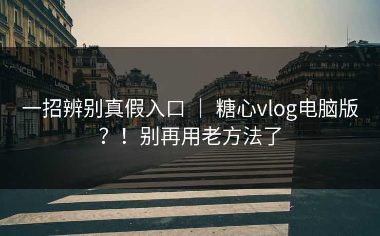 一招辨别真假入口 ｜ 糖心vlog电脑版？！别再用老方法了  第1张